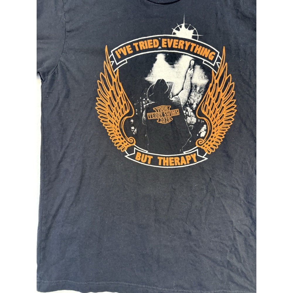 Teddy Swims VIP Pass Tee Shirt Ive Tried Everything But Therapy Tour 2025 M